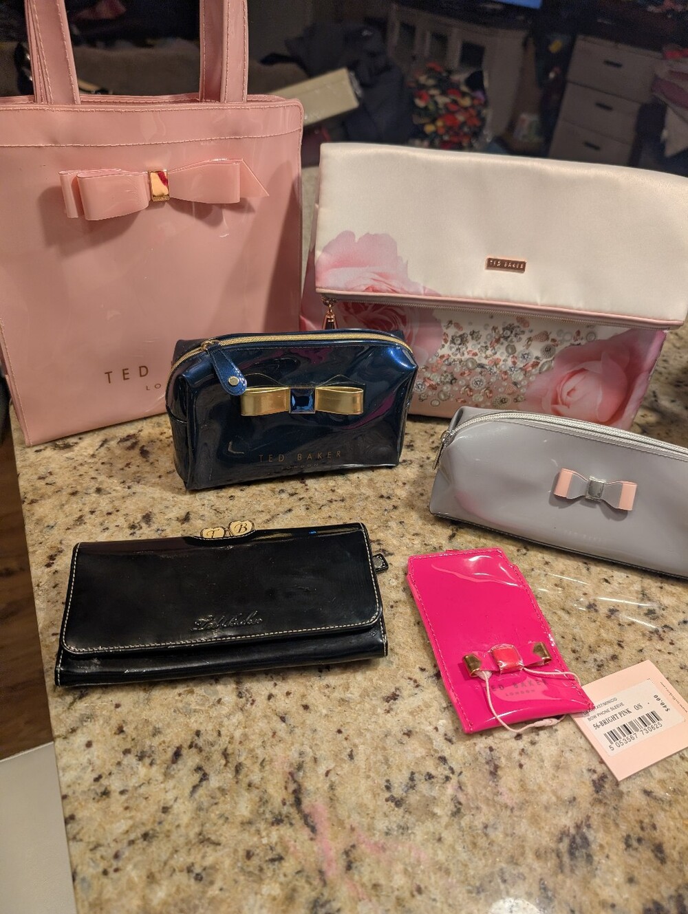 Ted Baker Huge Lot Tote Wallet Clutch Pouches Makeup Bag Card Holder